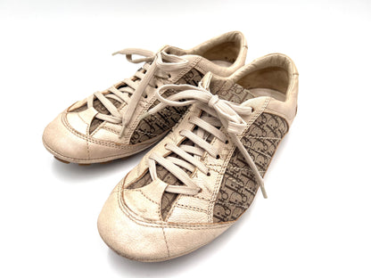 Dior Trotter Sneakers in Beige, Size 38 1/2