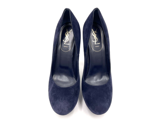Yves Saint Laurent Yves Saint Laurent Suede High Heel Pumps, Navy, Size 40