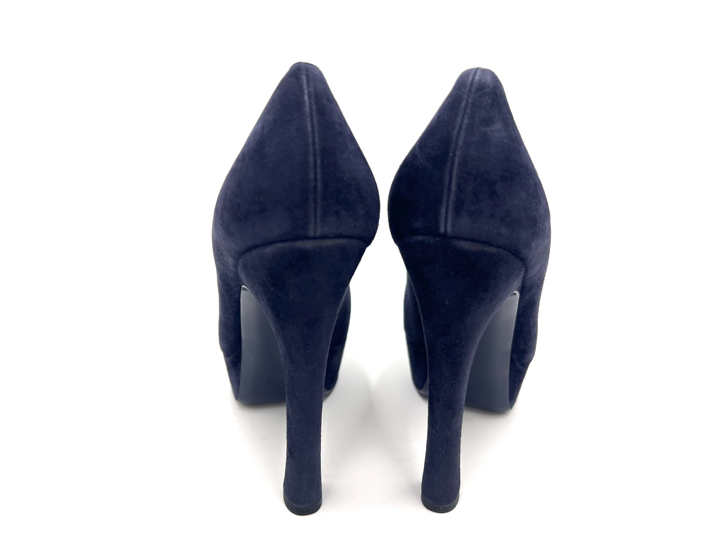 Yves Saint Laurent Yves Saint Laurent Suede High Heel Pumps, Navy, Size 40