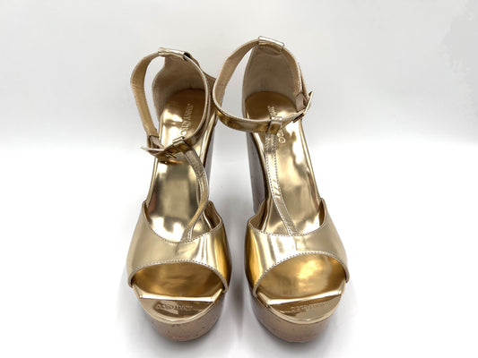 JIMMY CHOO JIMMY CHOO Wedge Sandals Gold Size 39 1/2 Sandals