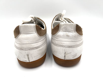Dior Homme Leather Sneakers in White and Red, Size 42 1/2