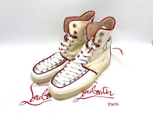 Christian Louboutin Christian Louboutin pony leather high-top sneakers, size 42