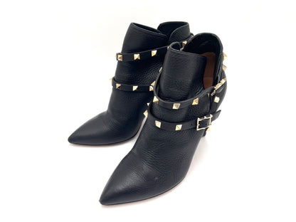 VALENTINO Garavani Leather Rockstud Short Boots Size 37 1/2 Other Shoes