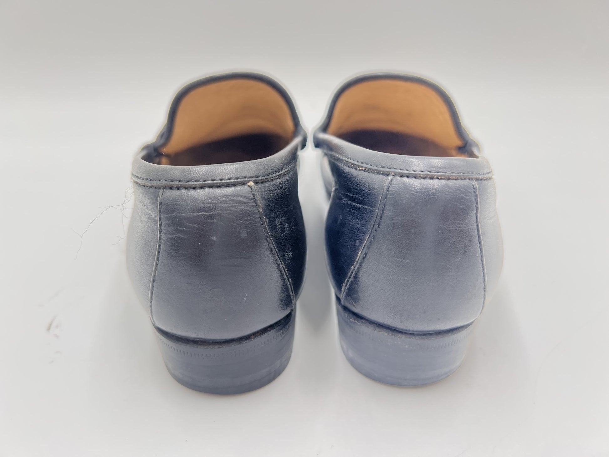 GUCCI Leather Horsebit Loafers, Black, Size 34 1/2