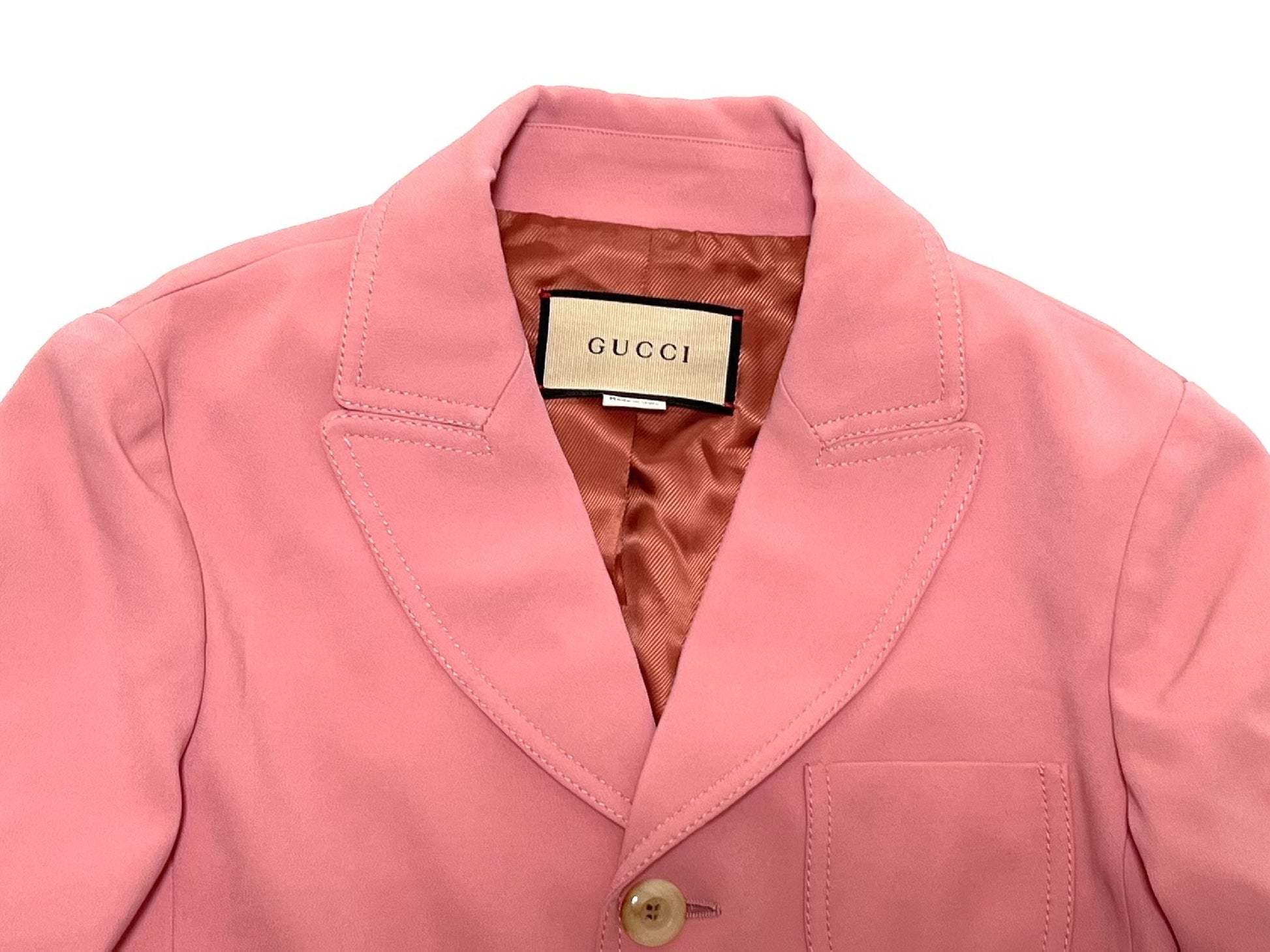GUCCI 643294 ZKR01 Tailored Jacket, Pink, Size 40