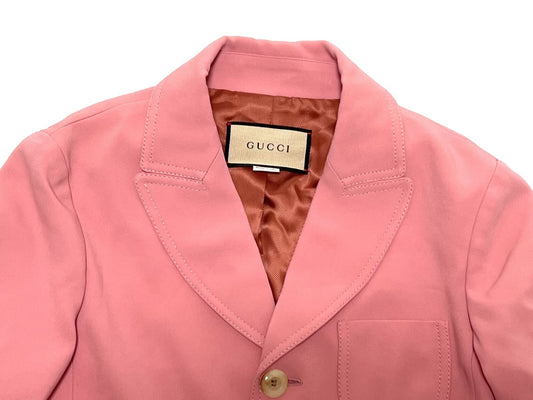 GUCCI 643294 ZKR01 Tailored Jacket, Pink, Size 40