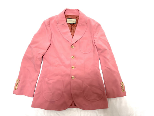 GUCCI 643294 ZKR01 Tailored Jacket, Pink, Size 40
