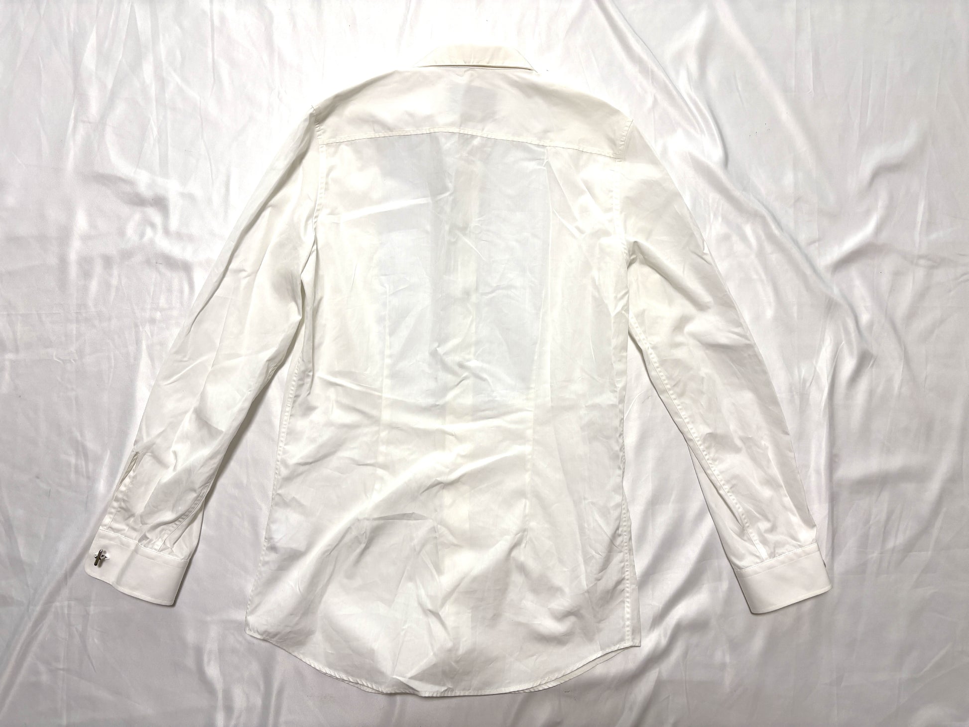 GUCCI 486153 21131 Dress Shirt with Cuffs, White, Size 38/15