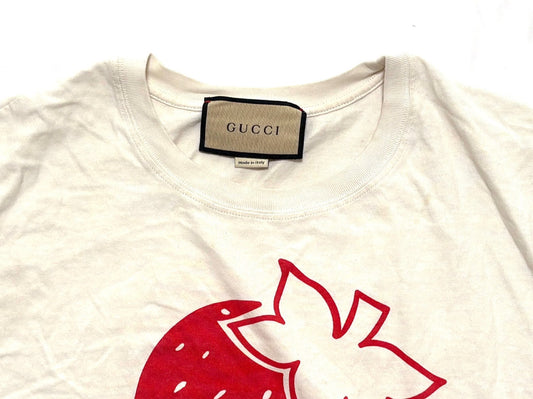 GUCCI 615044 XJDZU Strawberry White Size XS T-shirt