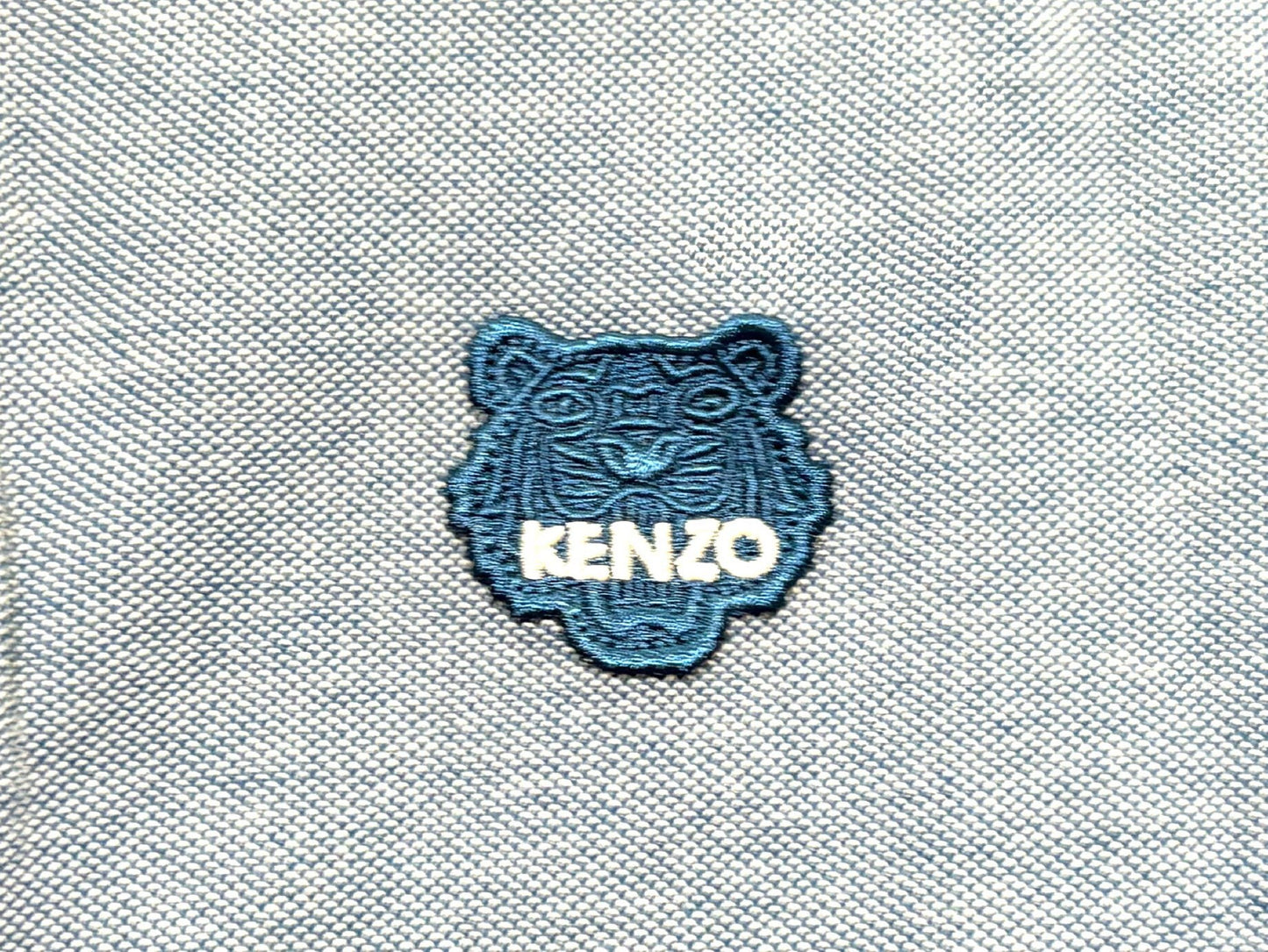 KENZO Tiger Logo Polo Shirt, Blue, Size XS