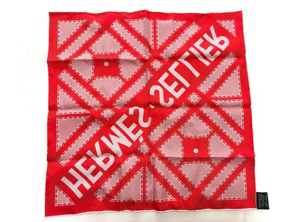 HERMES Scarf Carre 45 Serie Red 100% Silk Other Accessories