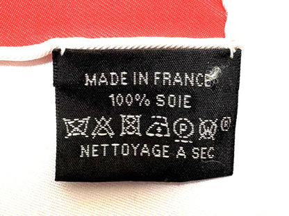 HERMES Scarf Carre 45 Serie Red 100% Silk Other Accessories