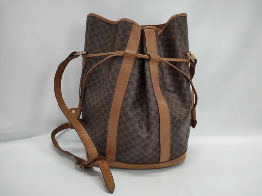 CELINE Macadam Drawstring Bucket Shoulder Bag