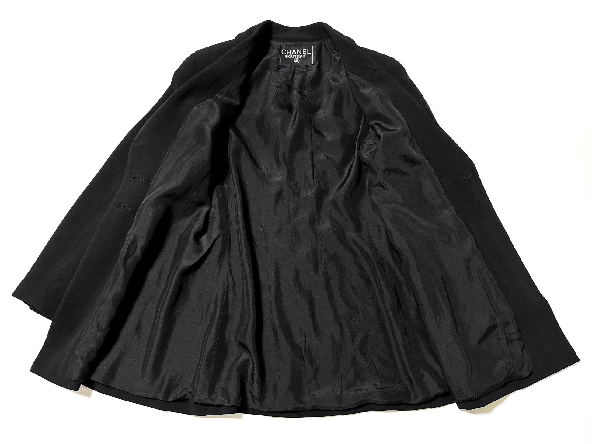 CHANEL Coco Button Double-Breasted Jacket Black Jacket
