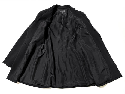 CHANEL Coco Button Double-Breasted Jacket Black Jacket