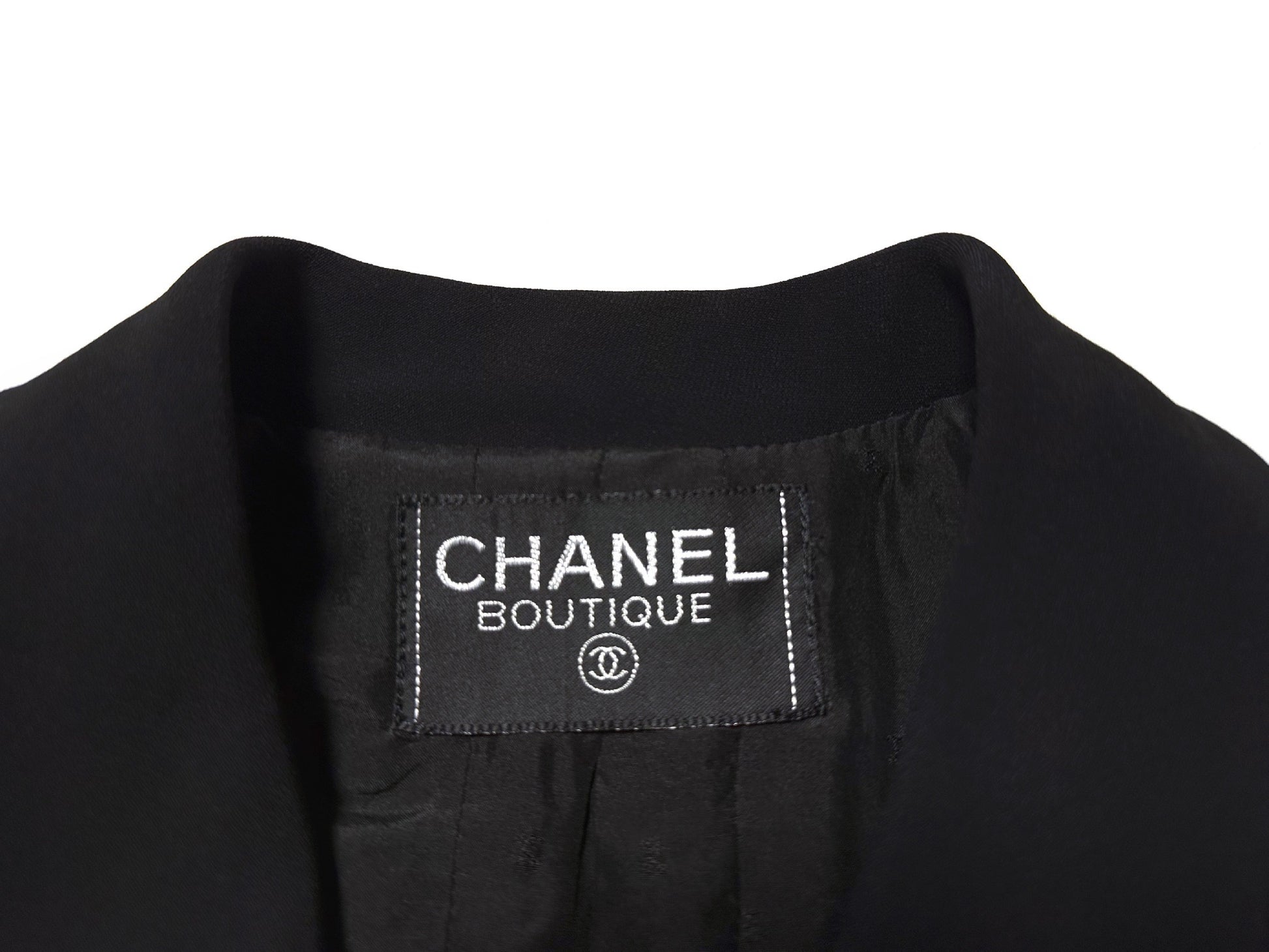 CHANEL Coco Button Double-Breasted Jacket Black Jacket