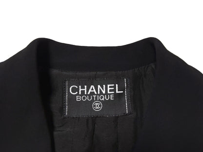 CHANEL Coco Button Double-Breasted Jacket Black Jacket