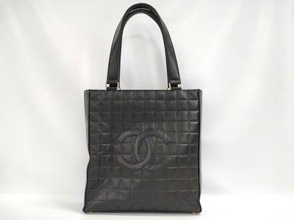 CHANEL Coco Mark Tote Bag with Chocolate Bar Sticker