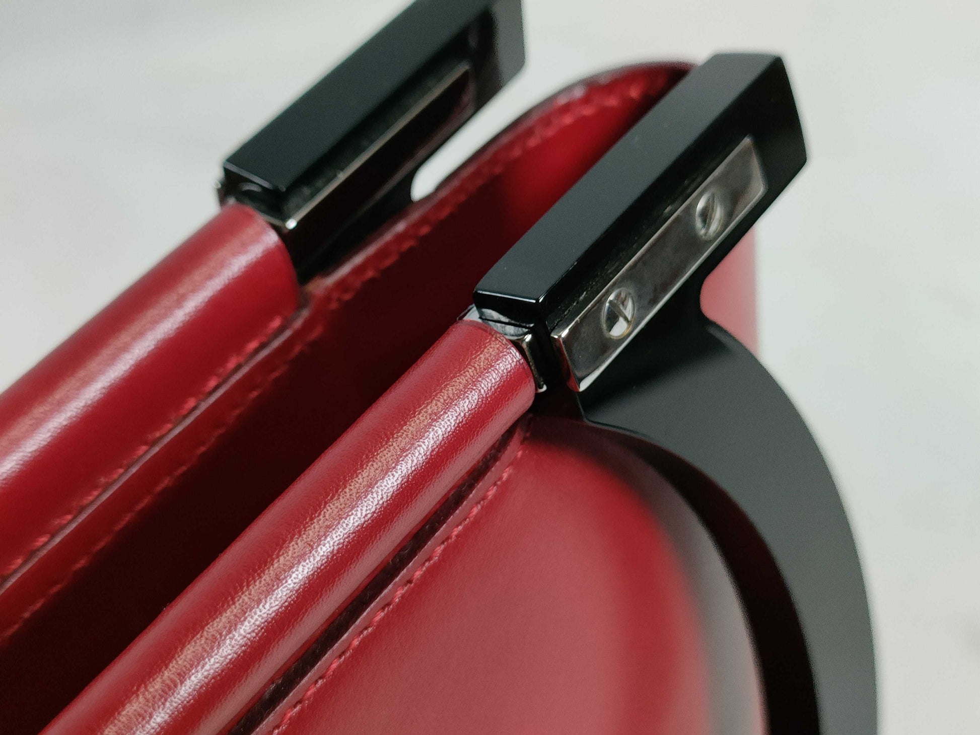 Salvatore Ferragamo Gancini plastic handle handbag
