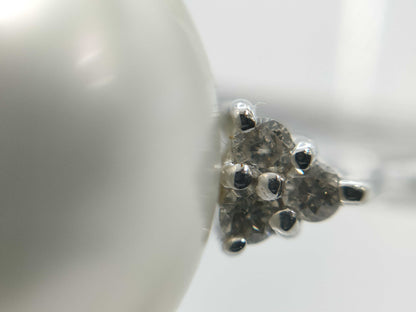 Pearl diameter: approx. 14.4mm, D0.10ct, PT900, 7.0g, Ring 