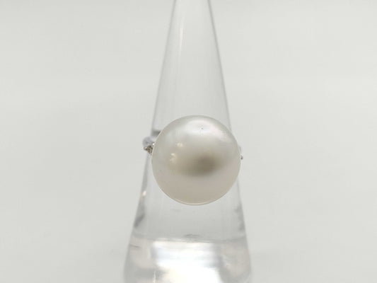 Pearl diameter: approx. 14.4mm, D0.10ct, PT900, 7.0g, Ring 