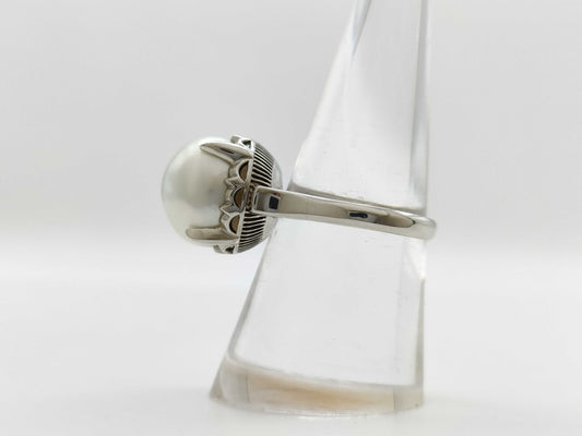 Semi-round pearl, diameter approximately 12.3mm, PM850, 7.4g, ring 