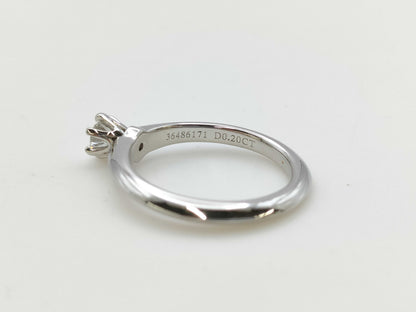 Tiffany & Co. Solitaire D0.20ct PT950 4.1g Ring 