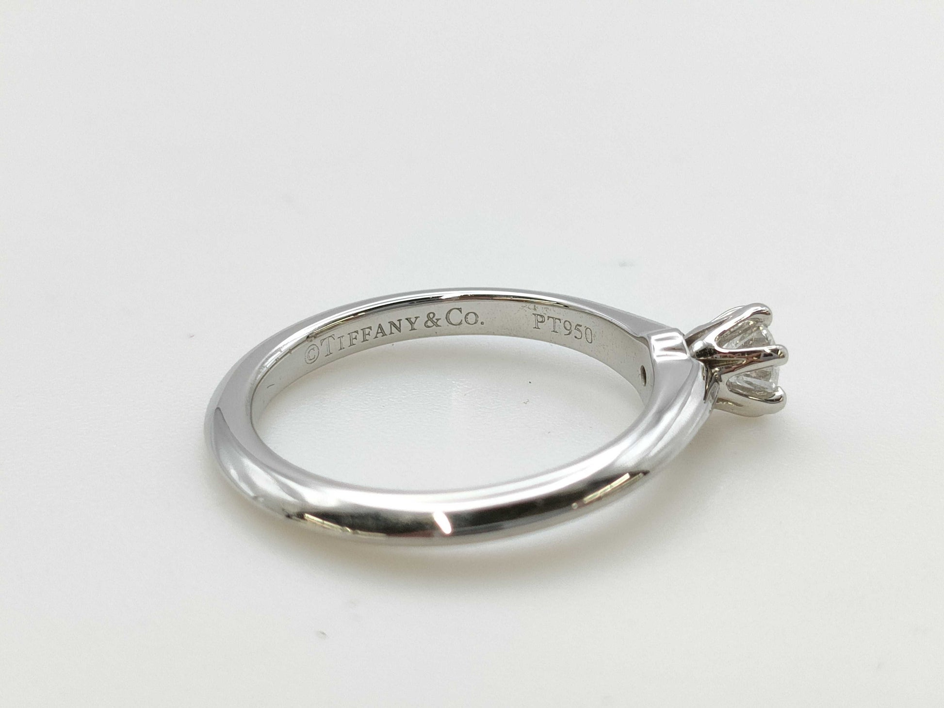 Tiffany & Co. Solitaire D0.20ct PT950 4.1g Ring 