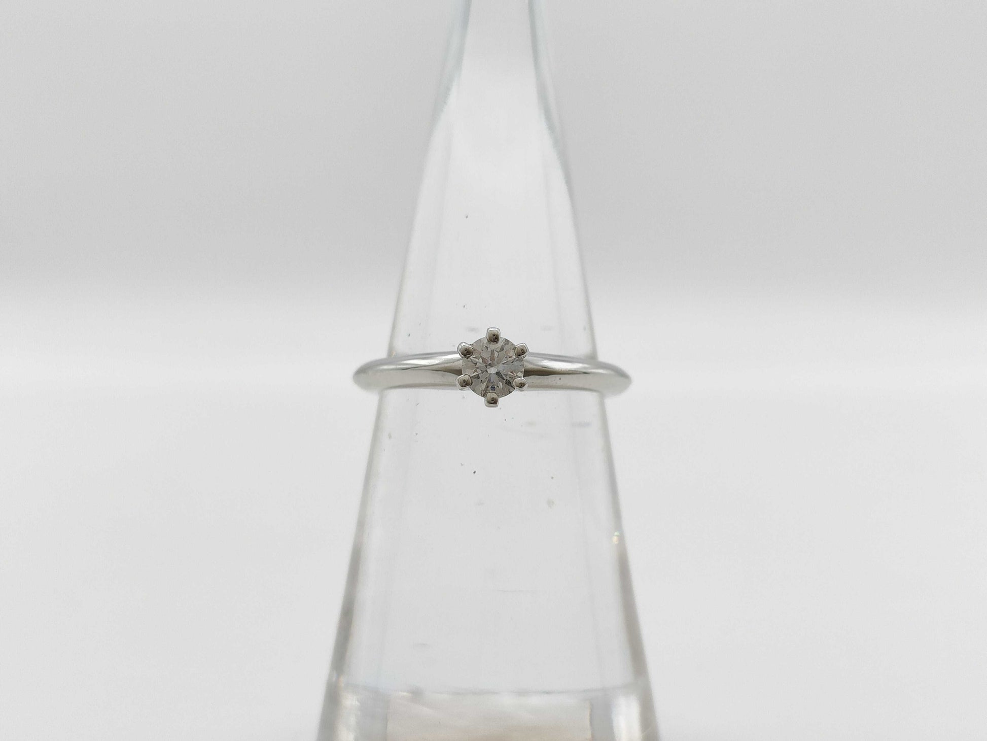 Tiffany & Co. Solitaire D0.20ct PT950 4.1g Ring 