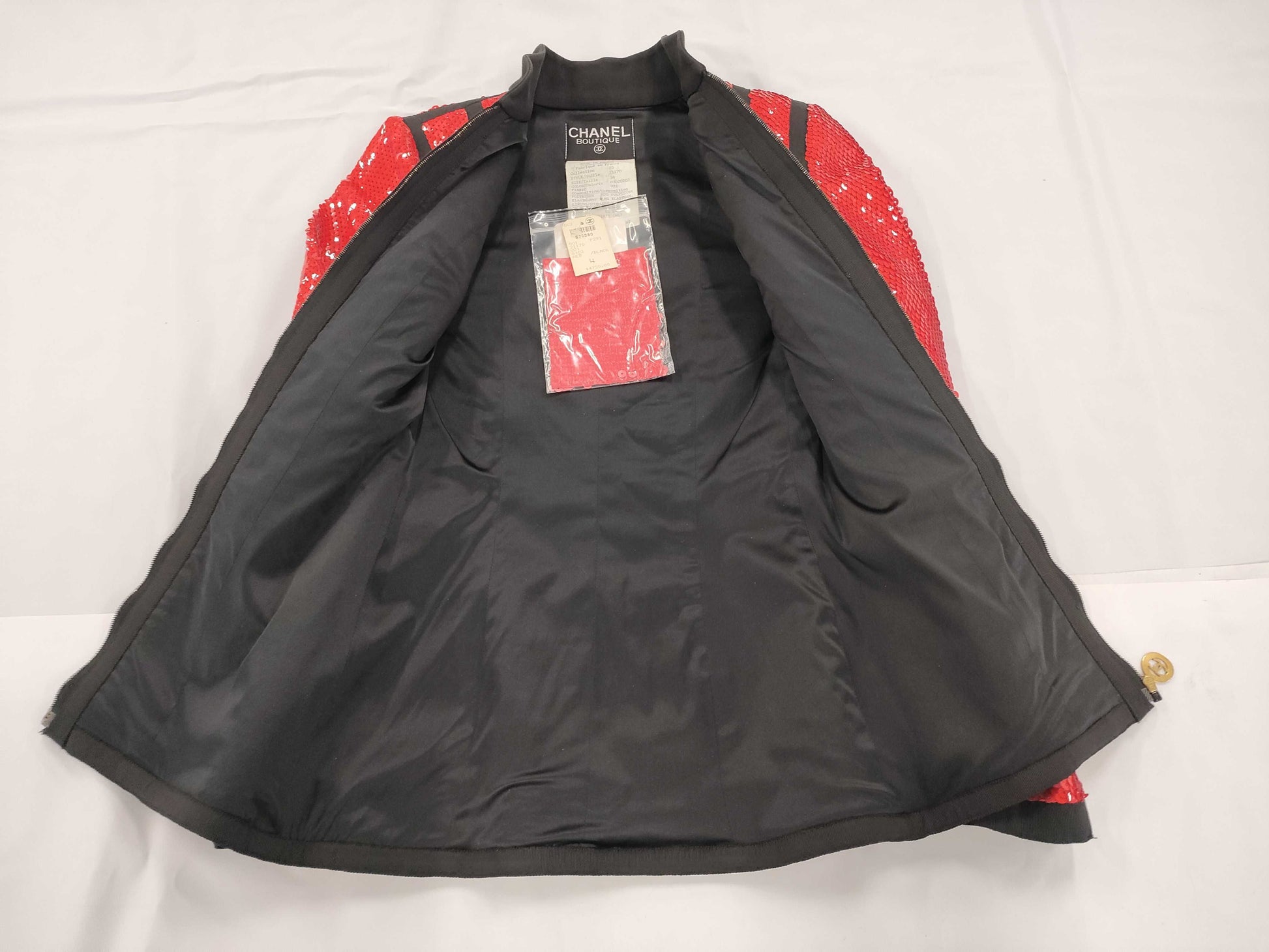 CHANEL 1991 Sequin Scuba Jacket, Brand New, Size 34