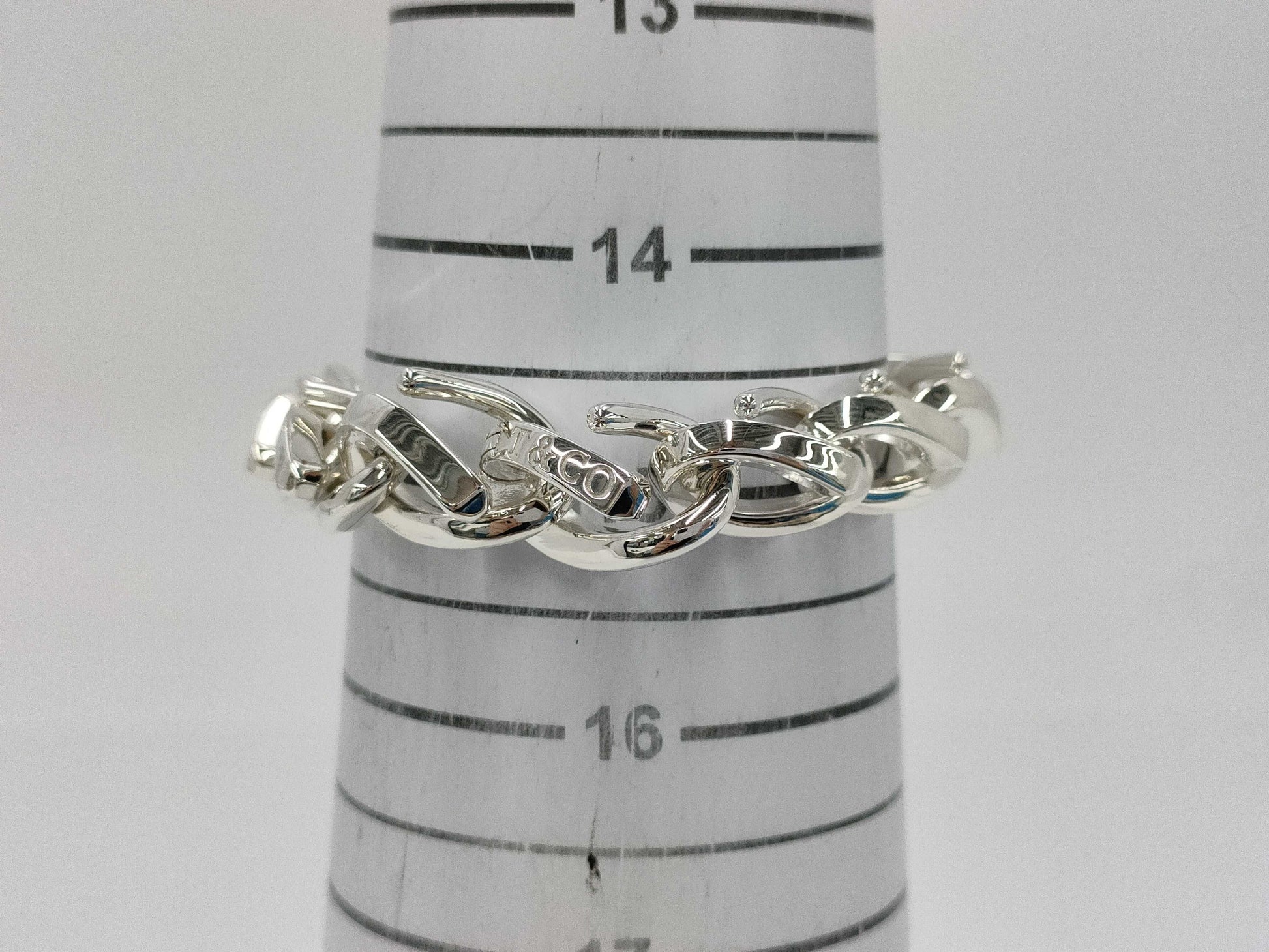Tiffany & Co. Tiffany Forge Large Link 14-Link Bracelet, Ag925, 67.6g, Bracelet/Bangle