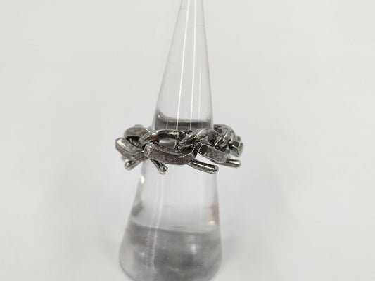 Tiffany & Co. Tiffany Forge Link Oxidized Ring, US5 , Ag925, 12.1g
