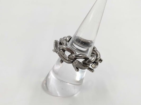 Tiffany & Co. Tiffany Forge Link Oxidized Ring, US5 , Ag925, 12.1g