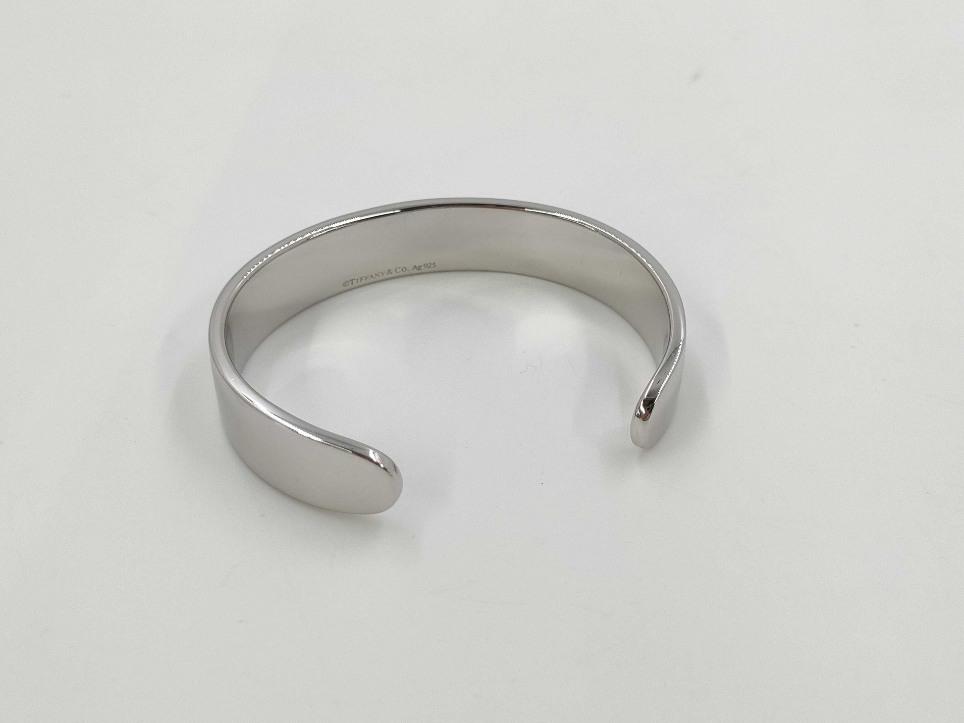 Tiffany & Co. Return to Tiffany RTT Narrow Cuff Diamond Bracelet, Small, Ag925, 32.2g