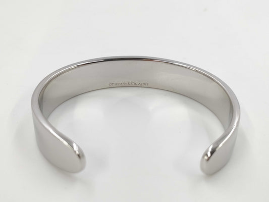 Tiffany & Co. Return to Tiffany RTT Narrow Cuff Diamond Bracelet, Small, Ag925, 32.2g