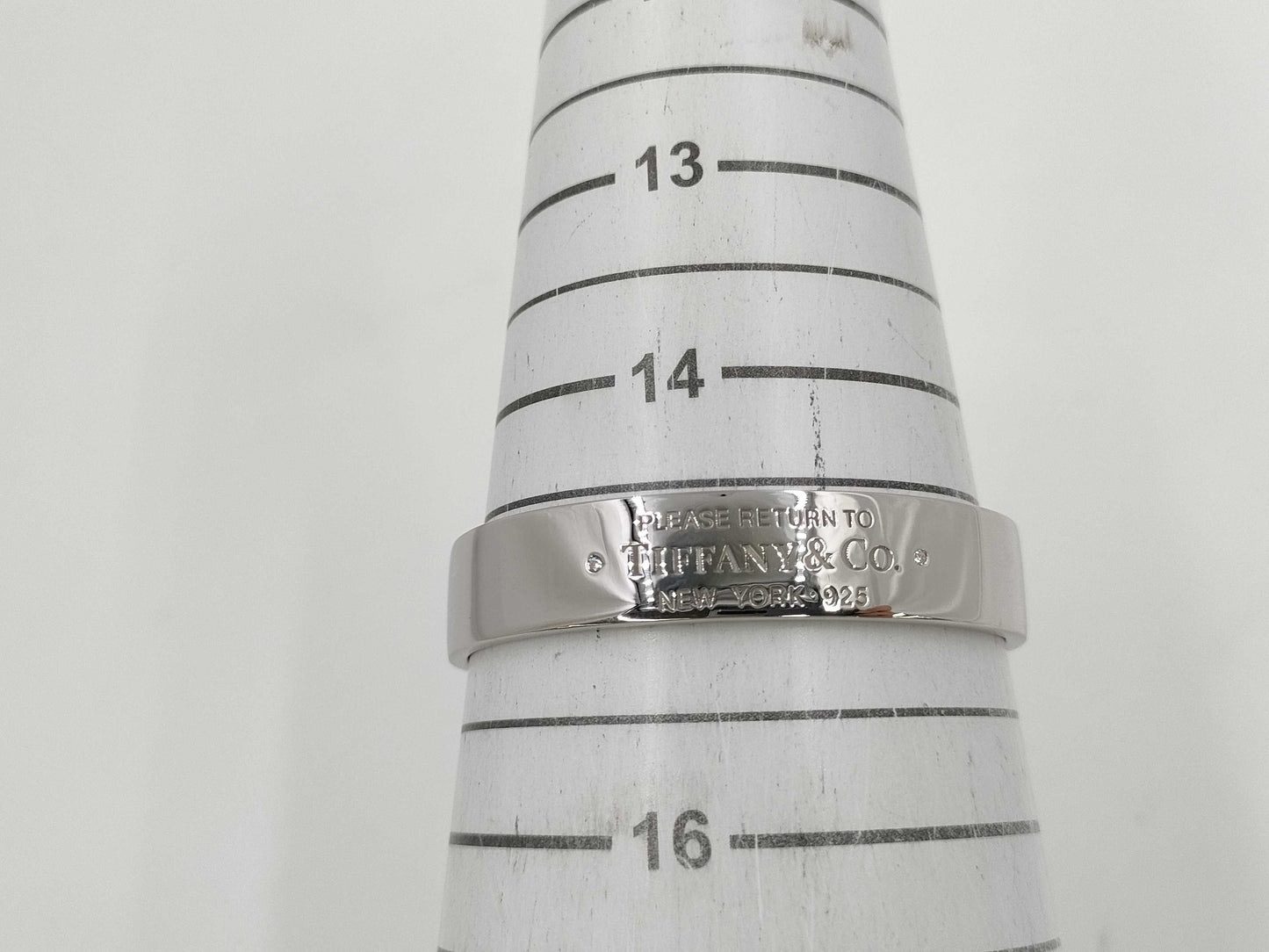 Tiffany & Co. Return to Tiffany RTT Narrow Cuff Diamond Bracelet, Small, Ag925, 32.2g