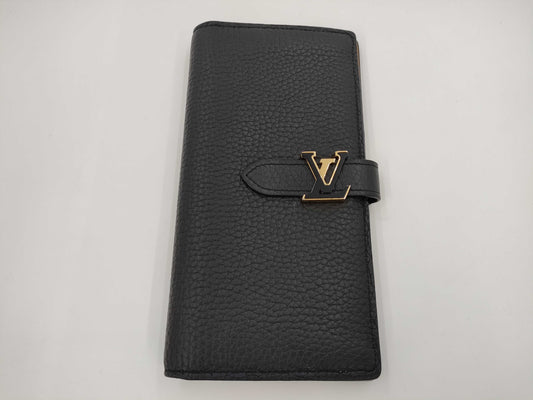 LOUIS VUITTON Taurillon LV Vertical Wallet M81330 IC Tag Box and Dust Bag Included Wallet