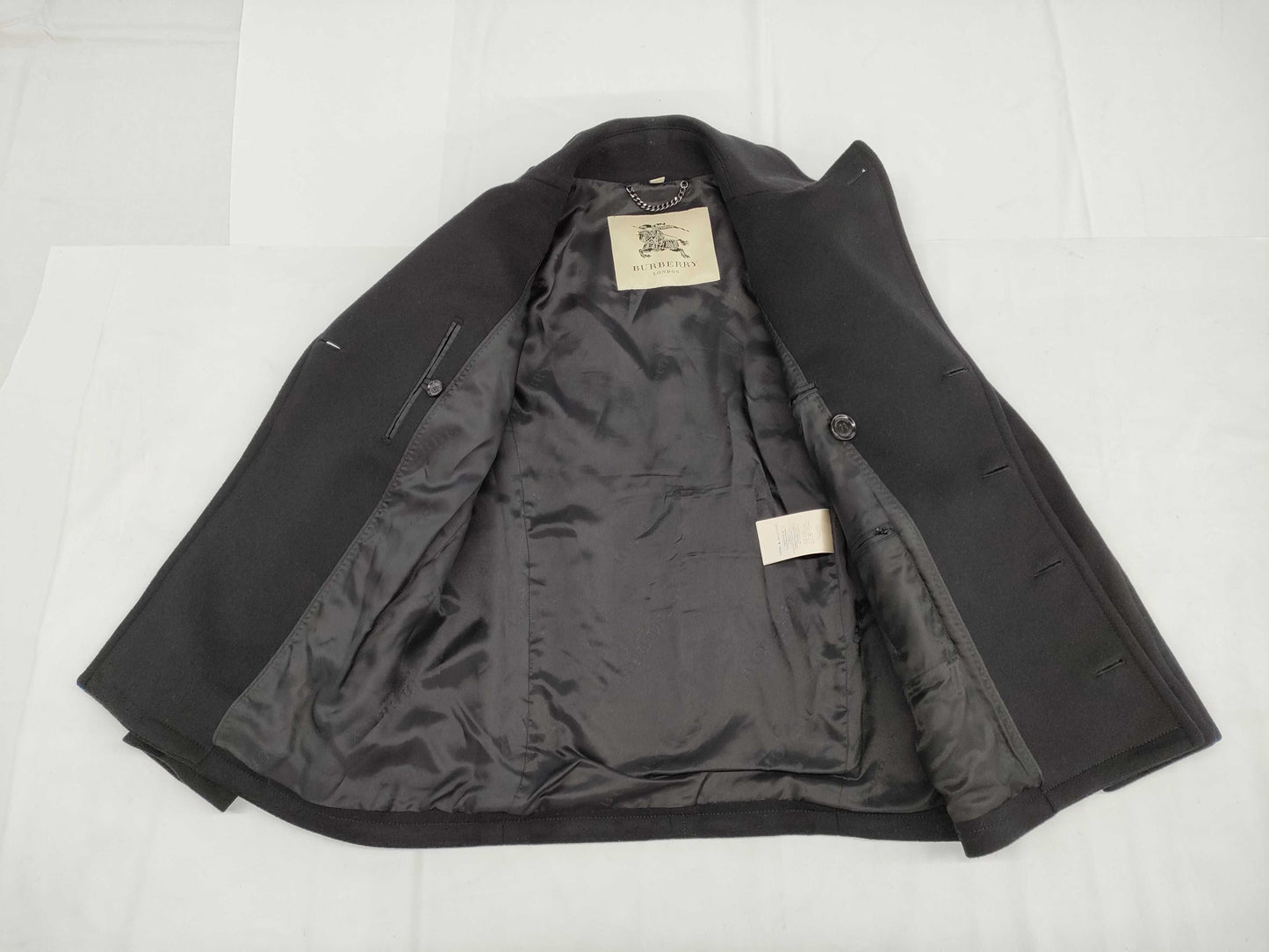BURBERRY Wool and Cashmere Peacoat, Excellent Condition, Size 46