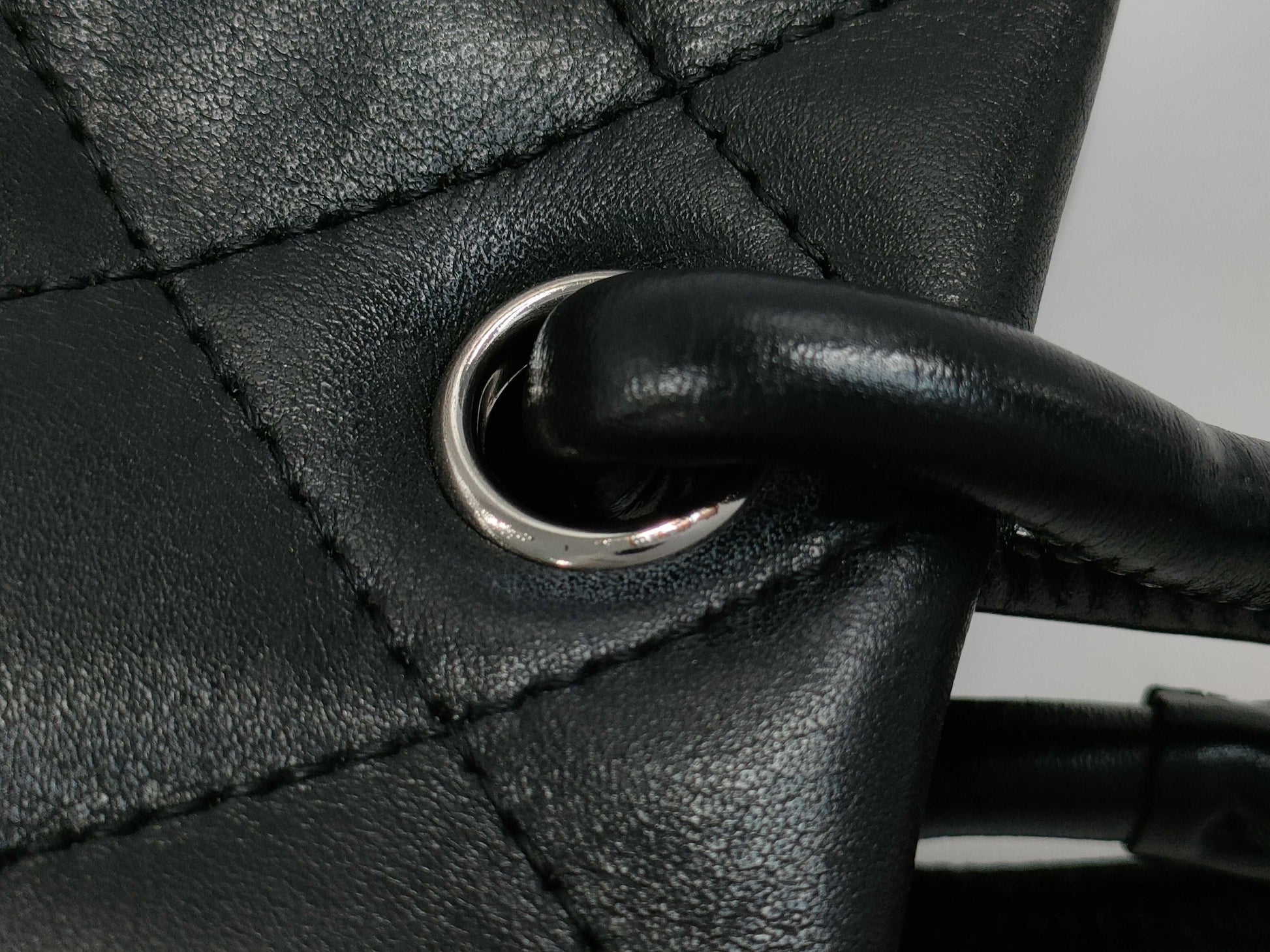 CHANEL Cambon Line Handbag, Lambskin, with Coco Mark, Black and White, with Seal