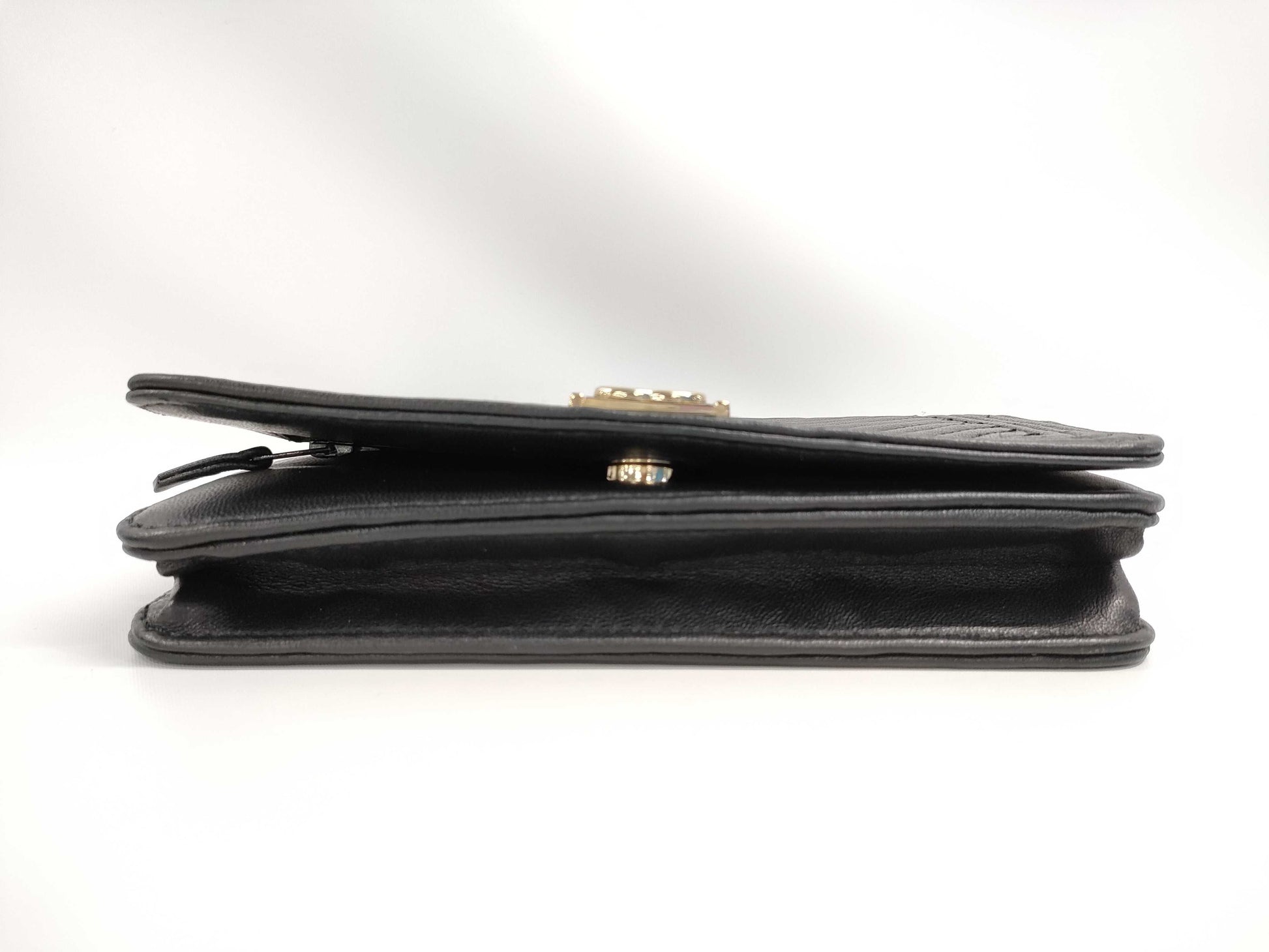 CHANEL Boy Chanel Lamb V-Stitch Chain Wallet Shoulder Bag