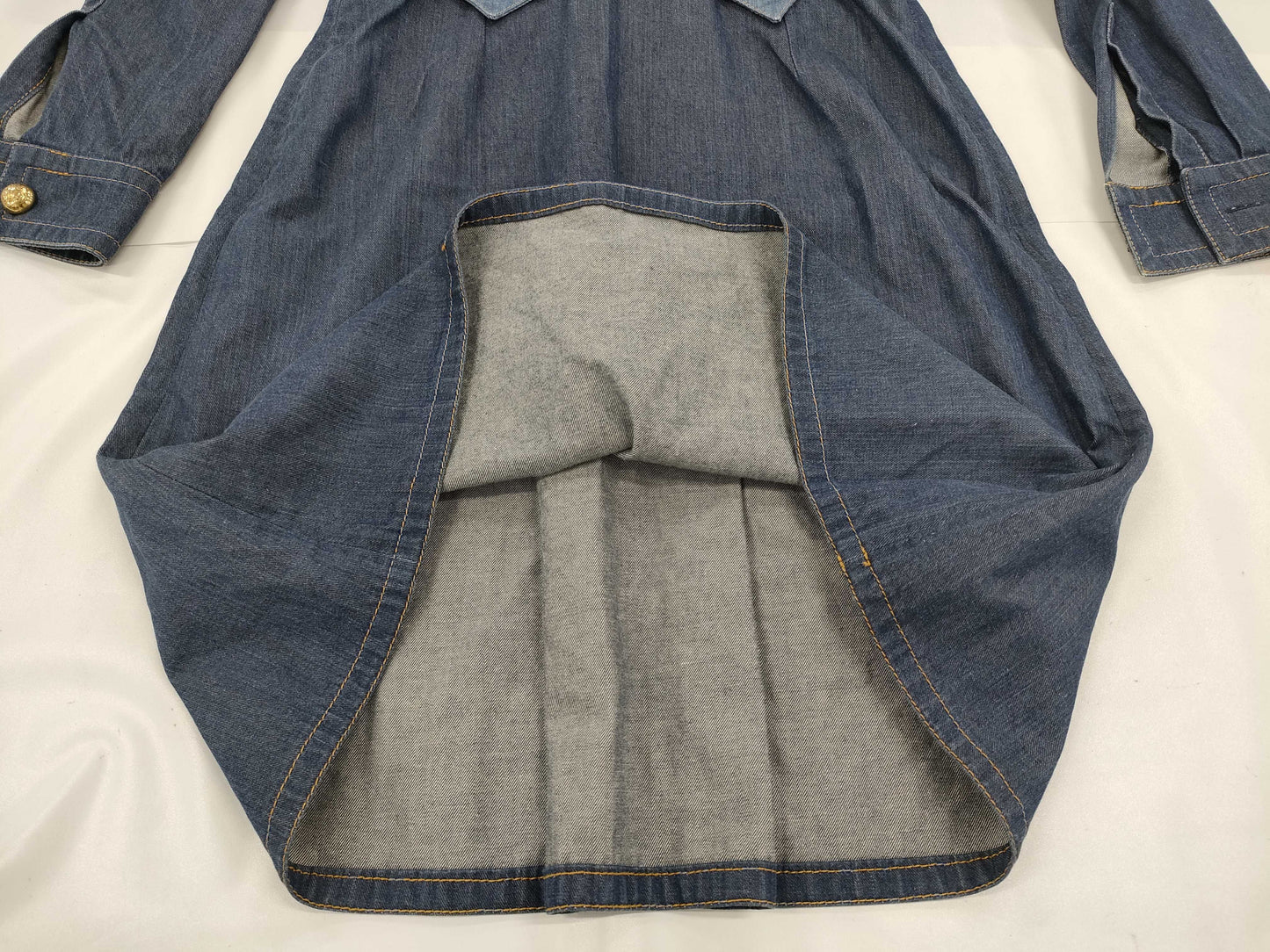 GUCCI GUCCI Denim Dress with Replacement Buttons, Size 40
