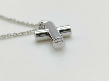 BVLGARI Latin Cross Necklace, WG 750, 9.2g 