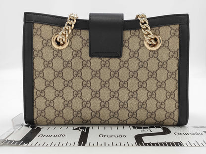GUCCI GG Supreme Chain Shoulder Bag with Locking Hardware