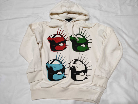 GUCCI Gucci Manifesto Mask Hoodie Sweatshirt White XS Tops