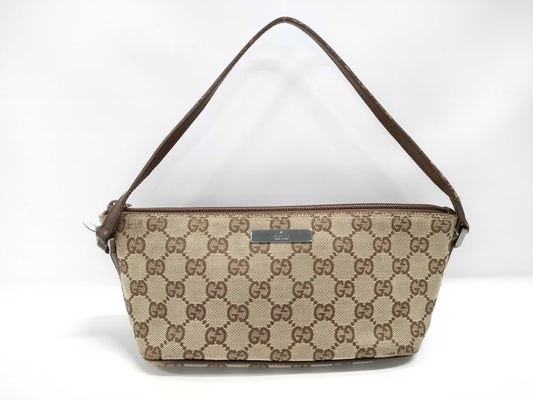 GUCCI Canvas Pouch with Broken Zipper Pull