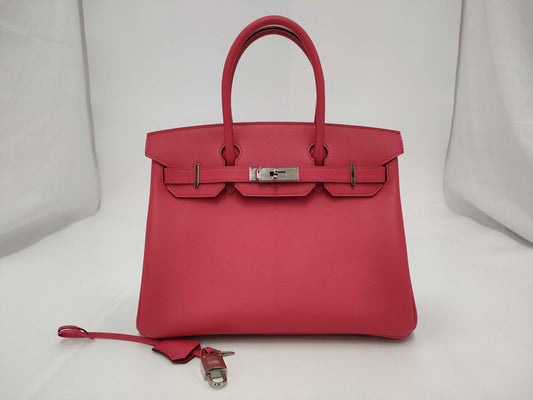 HERMES Birkin 30 Epson Pink D Stamp Handbag