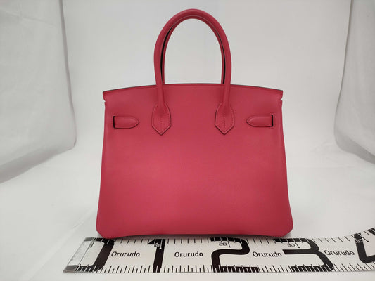 HERMES Birkin 30 Epson Pink D Stamp Handbag