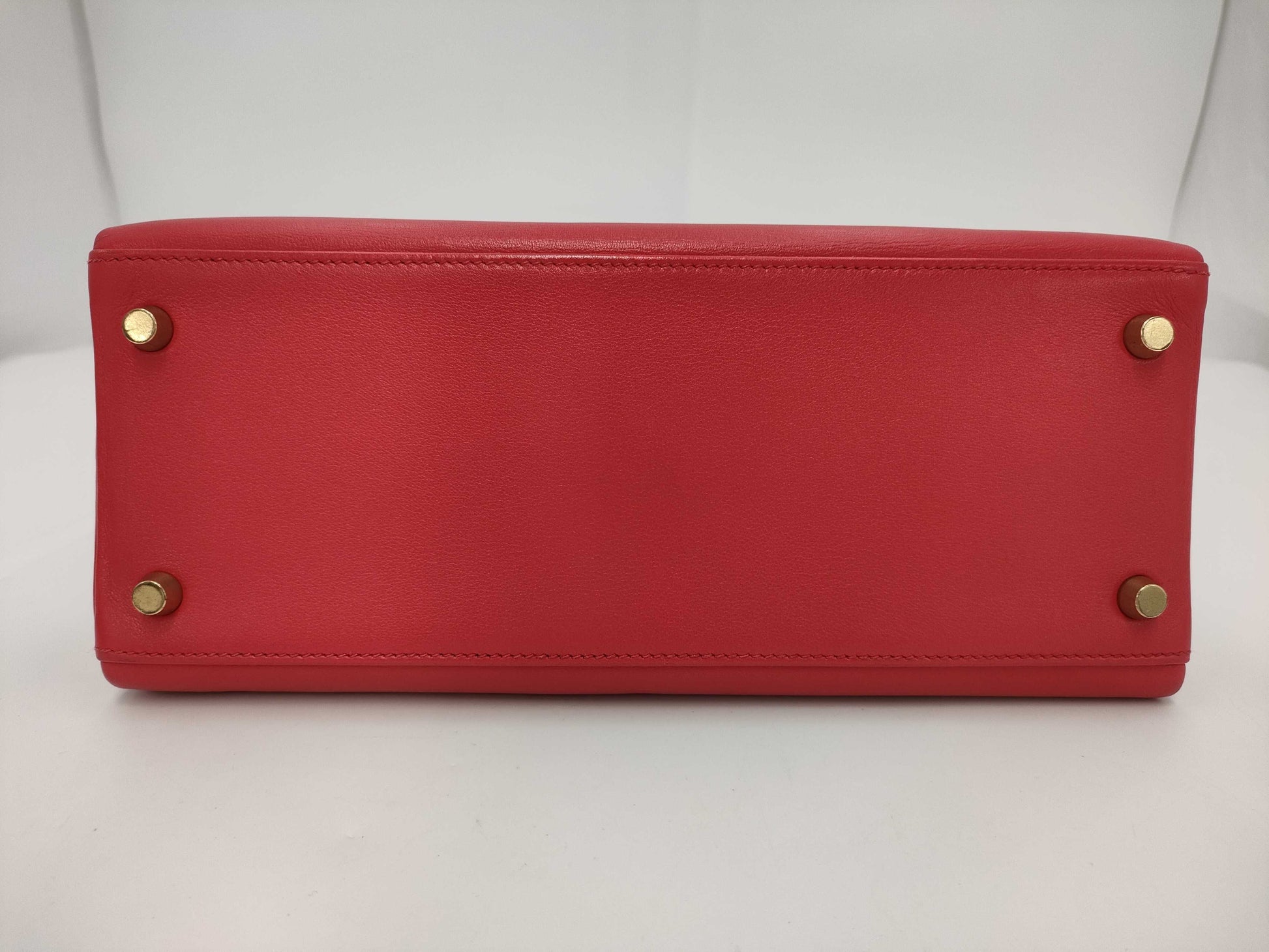 HERMES Kelly Kelly 28 Shoulder Bag, Inner Stitching, Red, 〇Y Stamp