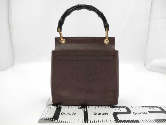 GUCCI Bamboo Leather Handbag