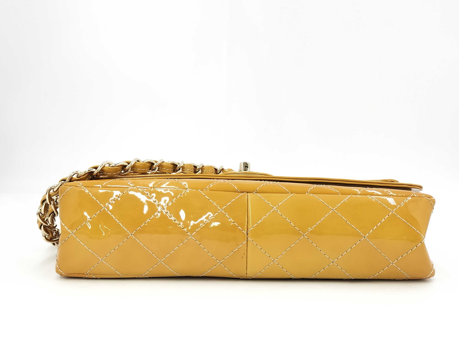 CHANEL CHANEL Matelasse Turnlock Double Flap Enamel Shoulder Bag